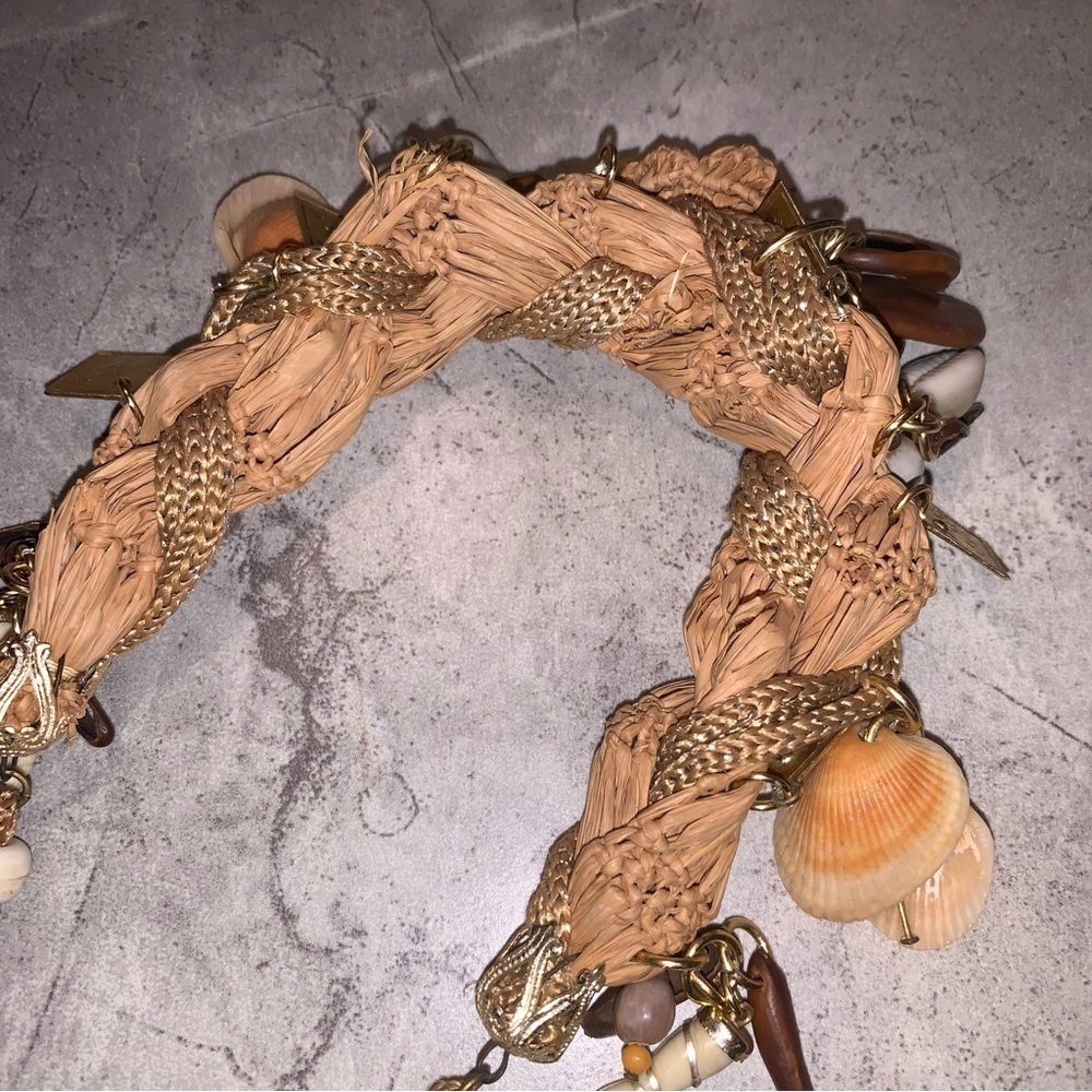 Vintage Unique Woven Vintage Handmade Choker Charm Necklace Maximalism Art Rare - Picture 11 of 12
